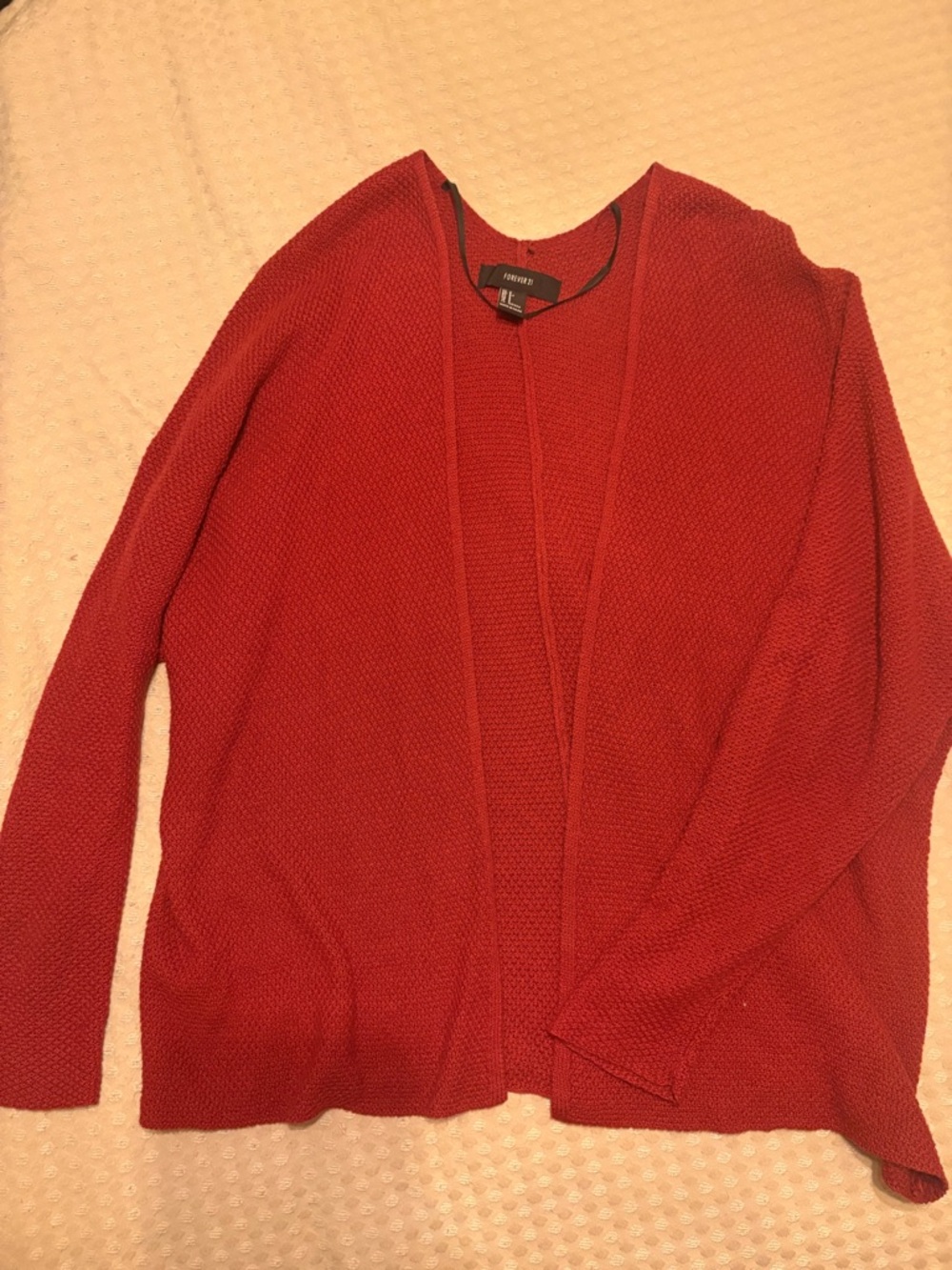 Forever 21 Women’s Rust colored Open-Front Cardigan